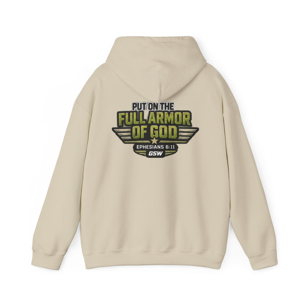 Full Armor of God Hoodie — "Put On The Full Armor of God" Christian Pullover