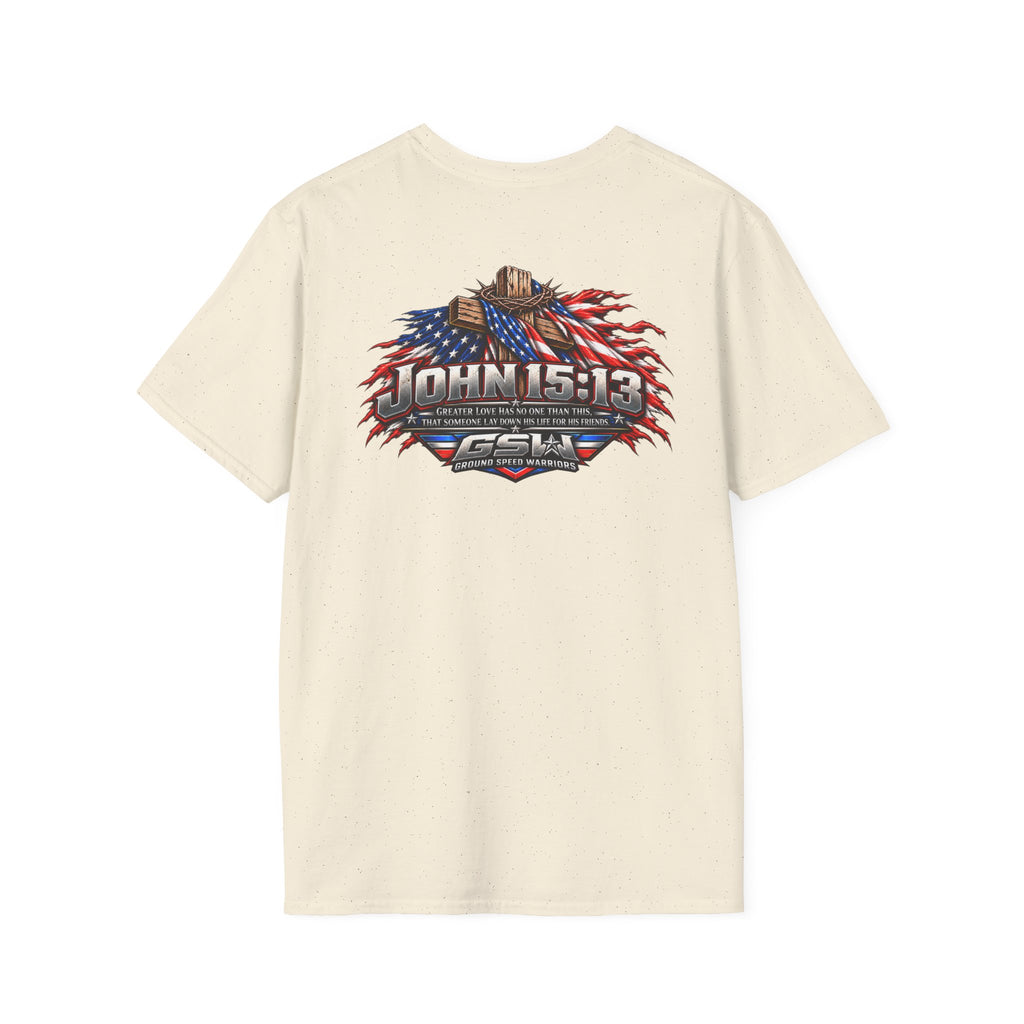 John 15:13 Christian Cross T-Shirt