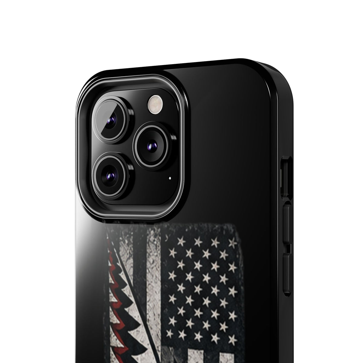 Distressed American Flag with A10 Shark Face Phone Case