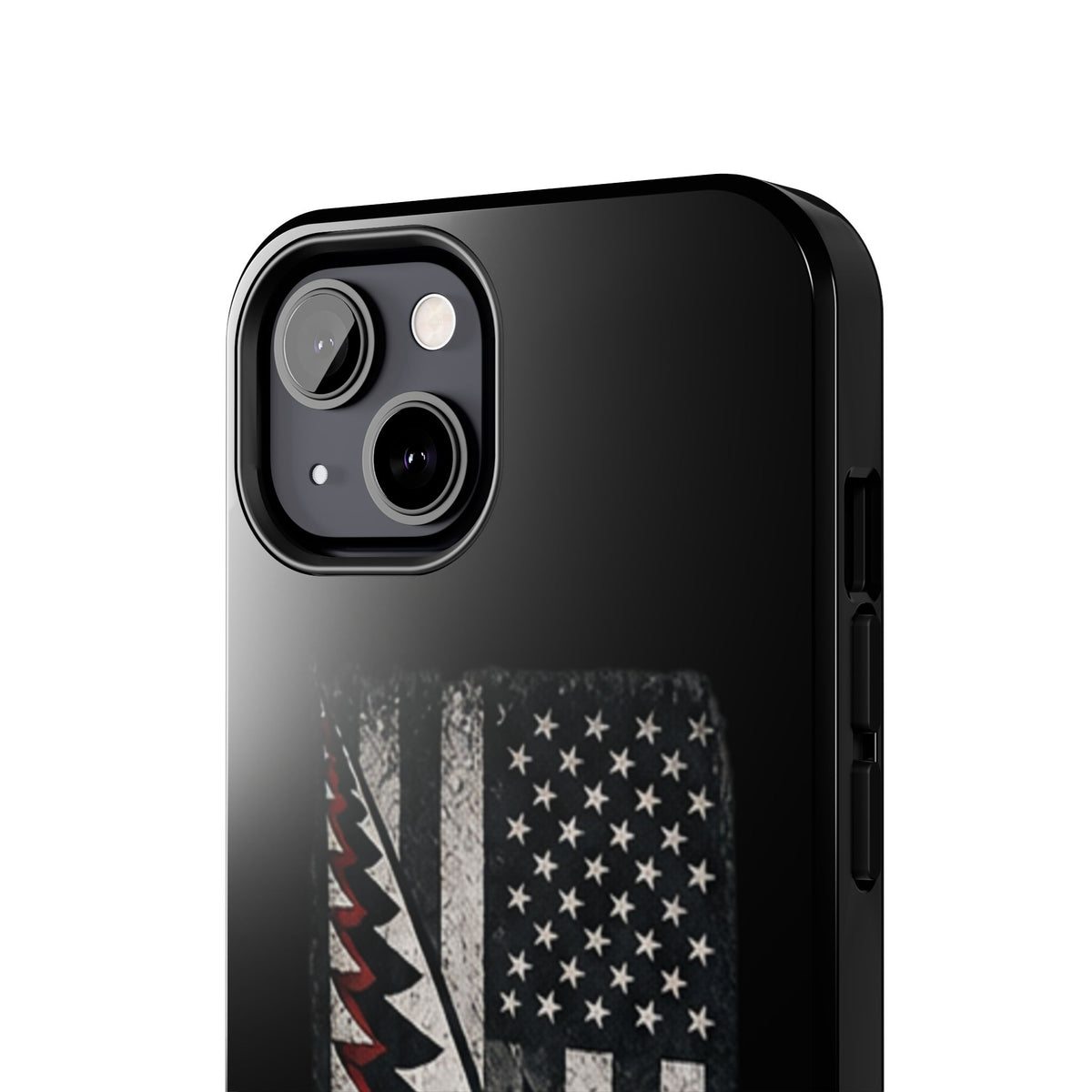 Distressed American Flag with A10 Shark Face Phone Case