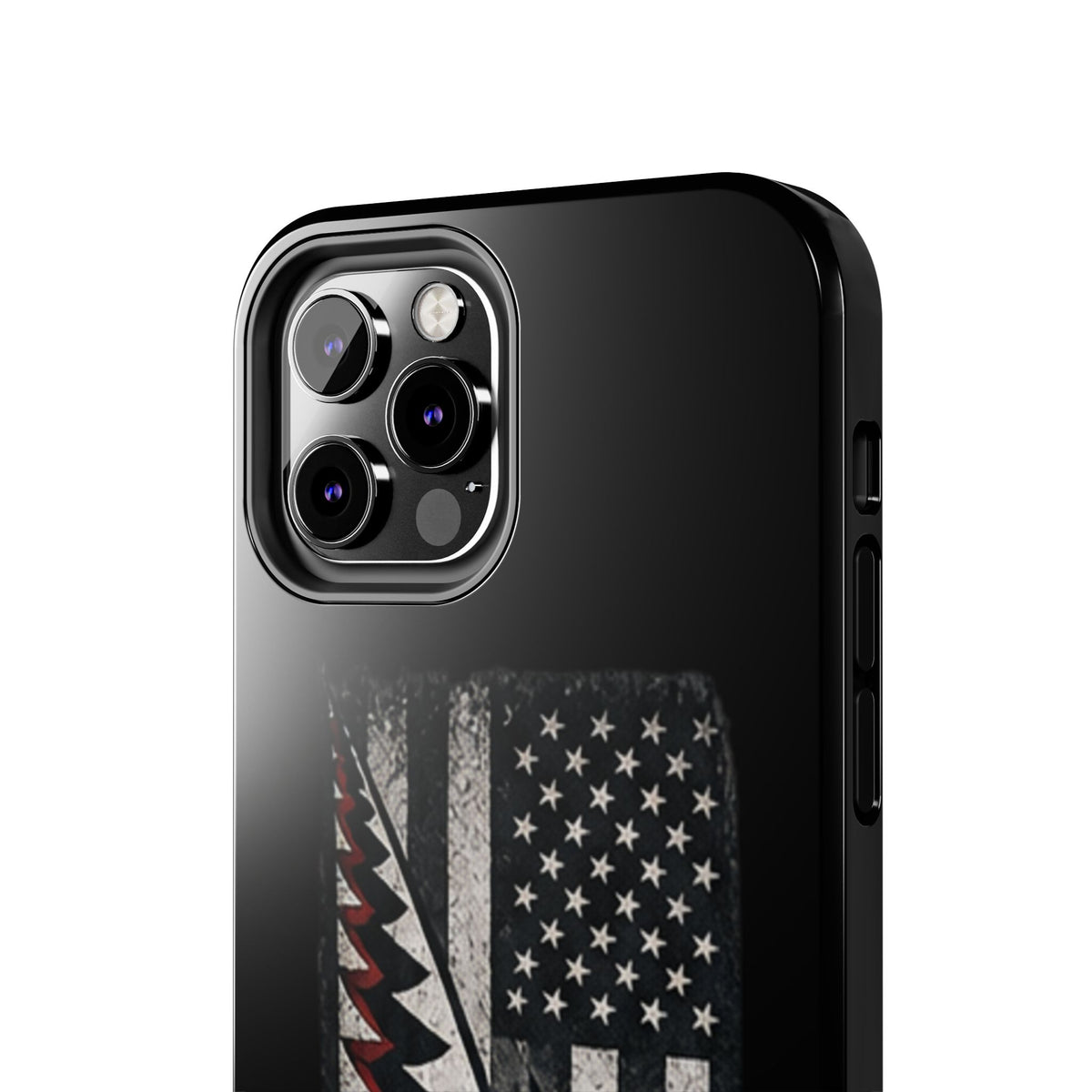 Distressed American Flag with A10 Shark Face Phone Case