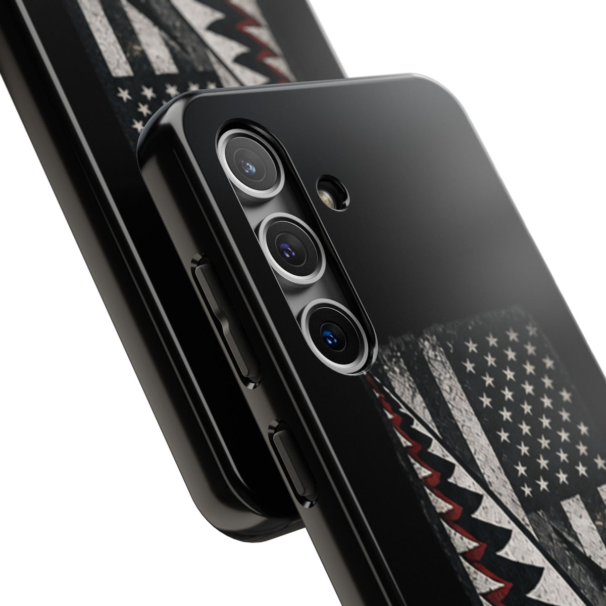 Distressed American Flag with A10 Shark Face Phone Case