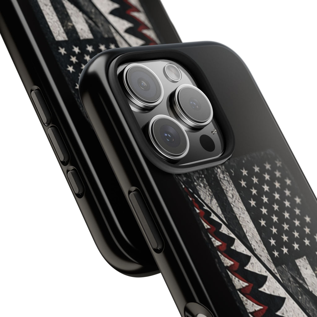 Distressed American Flag with A10 Shark Face Phone Case