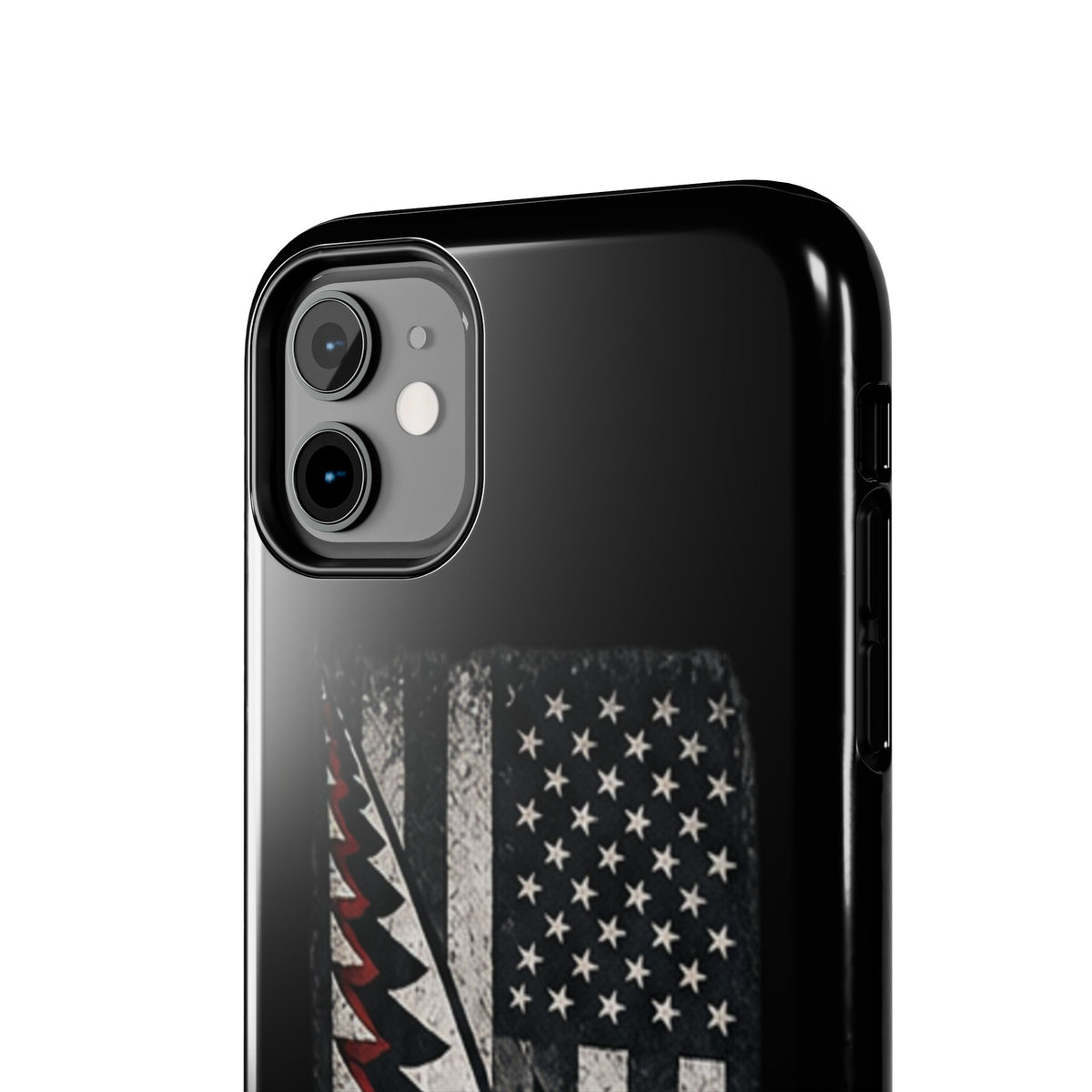 Distressed American Flag with A10 Shark Face Phone Case