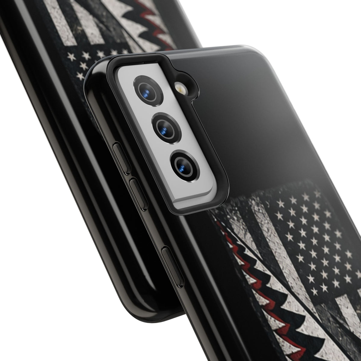 Distressed American Flag with A10 Shark Face Phone Case