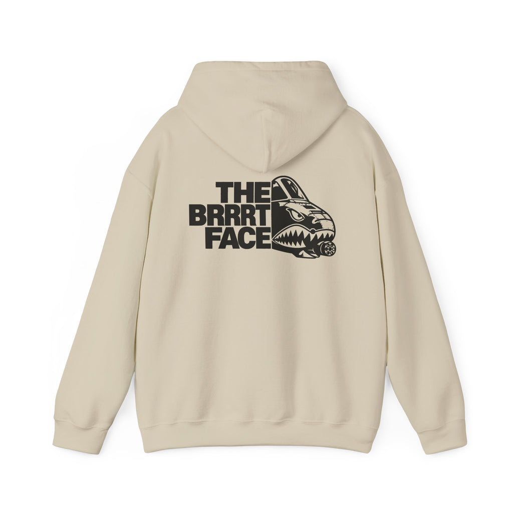 GSW 'The Brrrrt Face' Hoodie — Military Jet Nose Art Pullover