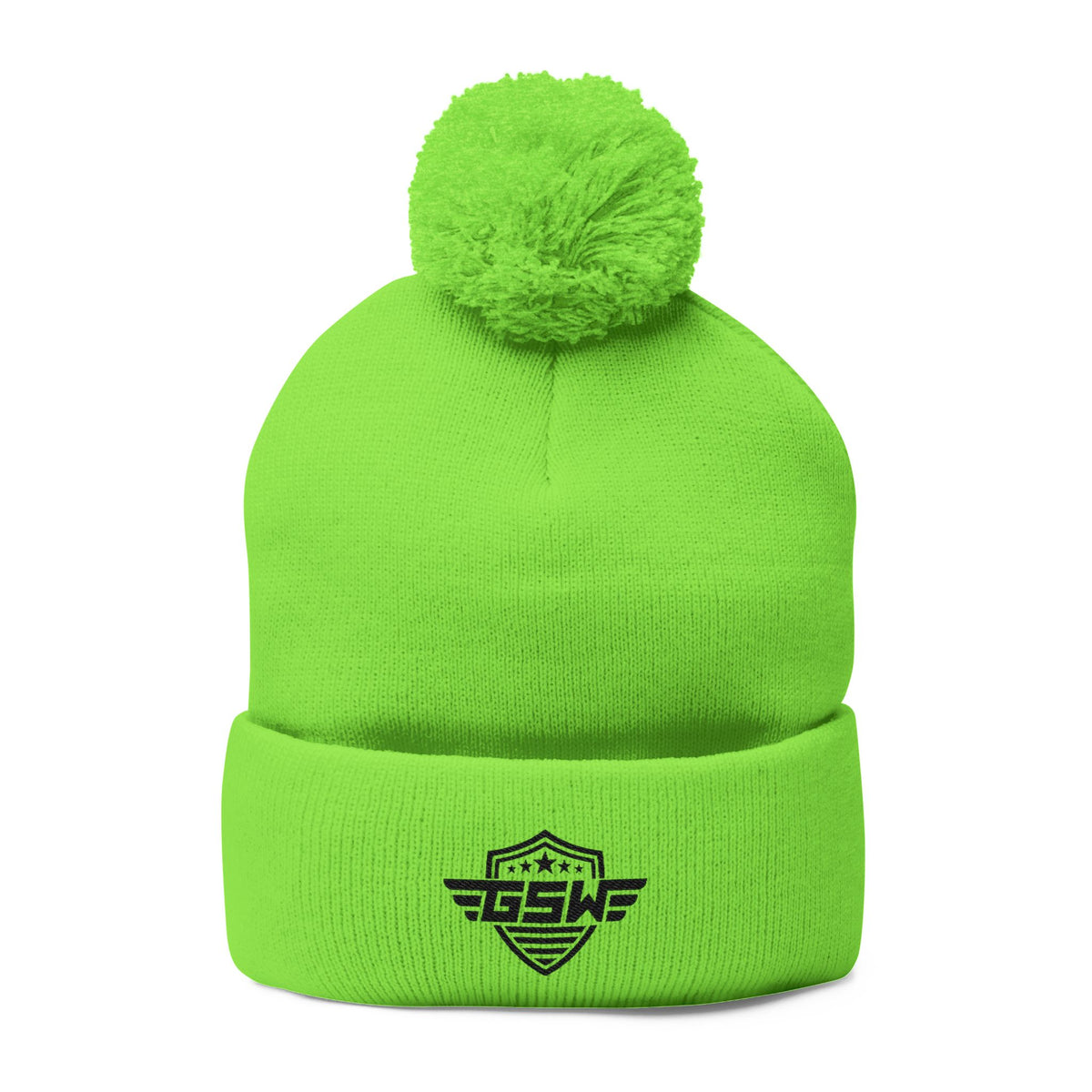 Pom-Pom Knit Cap (Embroidery)