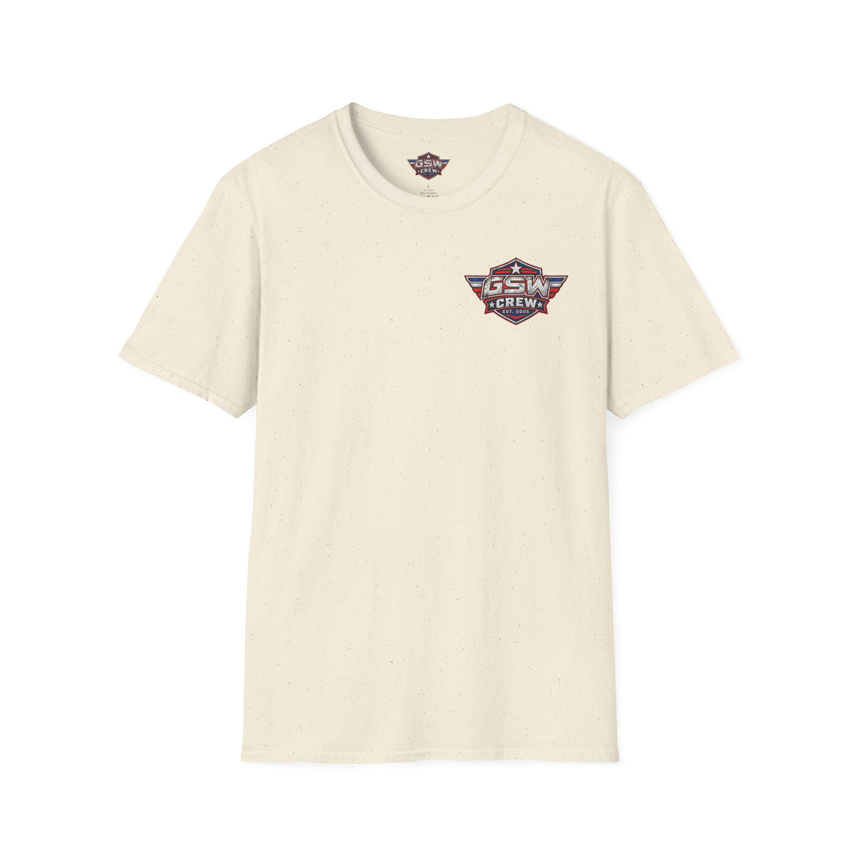 GSW Crew Patriotic Logo T-Shirt — Vintage Red, White & Blue Team Tee