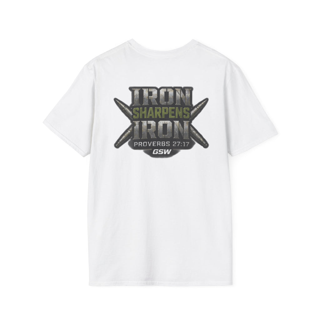 Iron Sharpens Iron T-Shirt — Christian Tee (Proverbs 27:17)