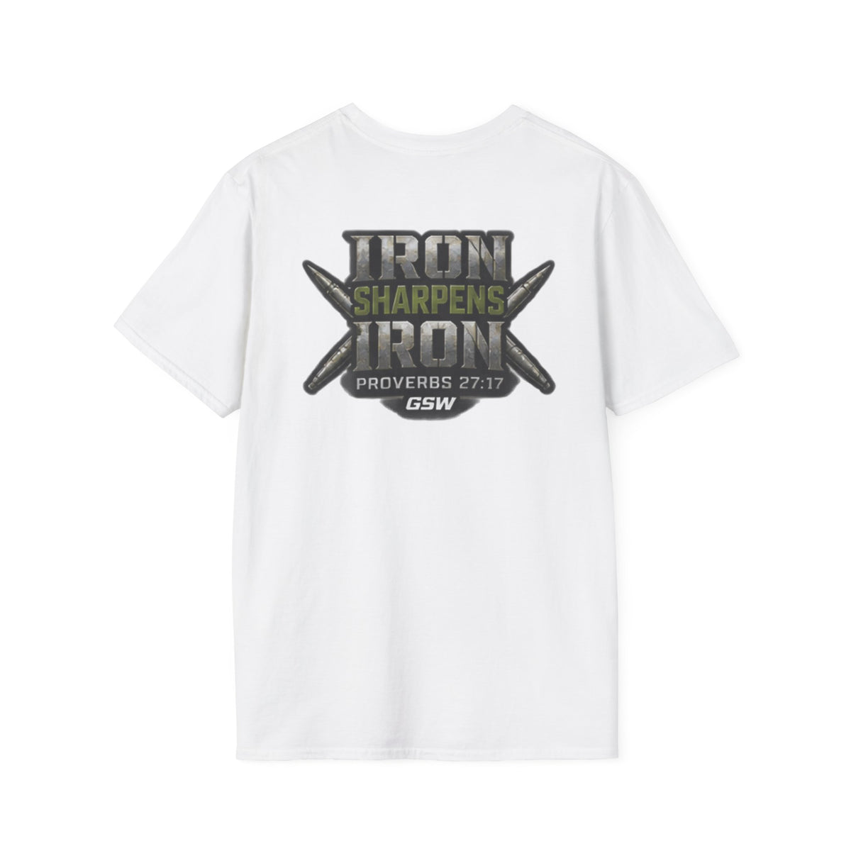 Iron Sharpens Iron T-Shirt — Christian Tee (Proverbs 27:17)