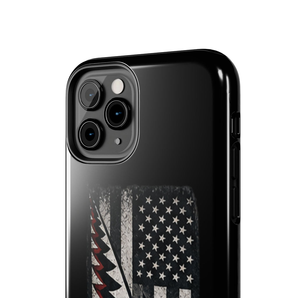 Distressed American Flag with A10 Shark Face Phone Case