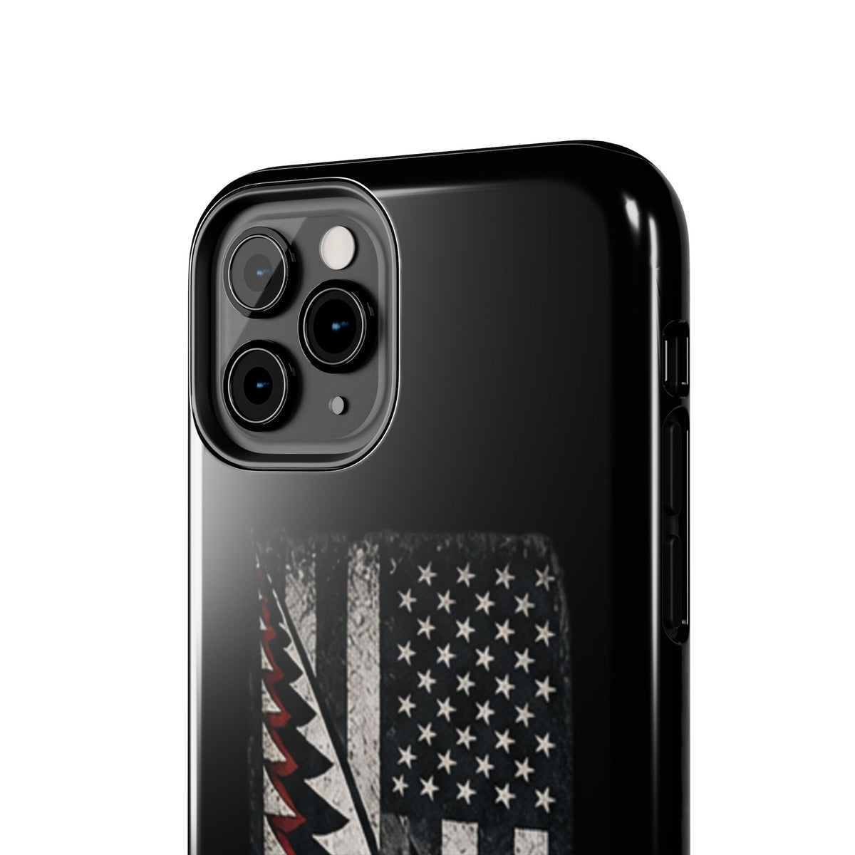 Distressed American Flag with A10 Shark Face Phone Case