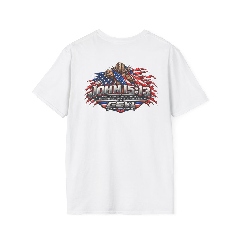 John 15:13 Christian Cross T-Shirt