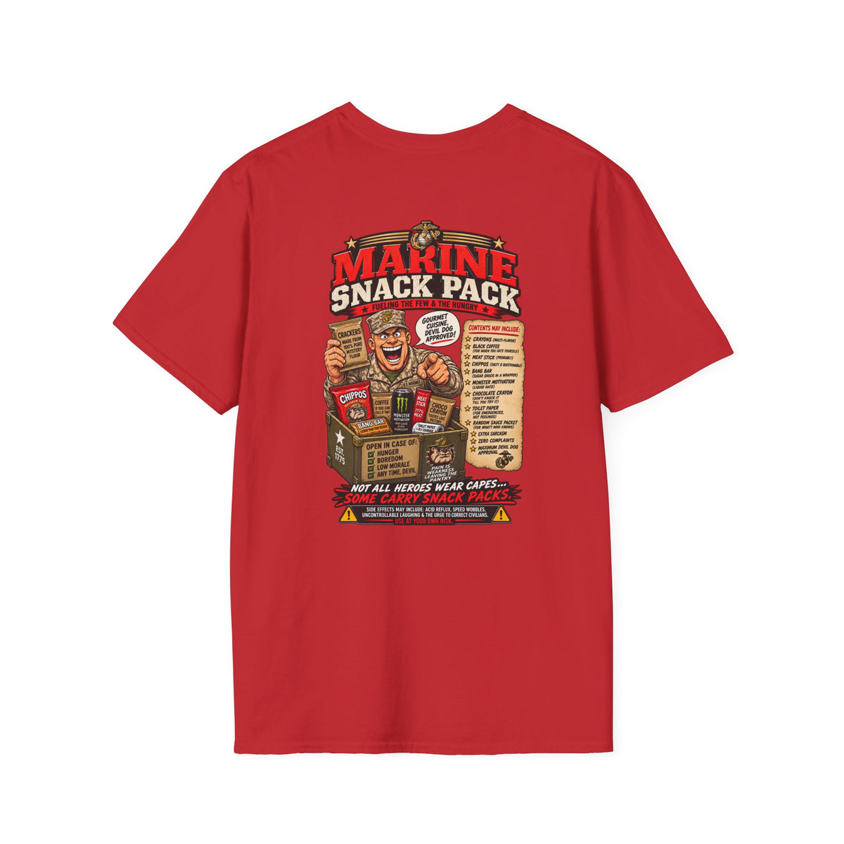 Marine Snack Pack Tee – Minimal Crew Neck Tee for Everyday Wear