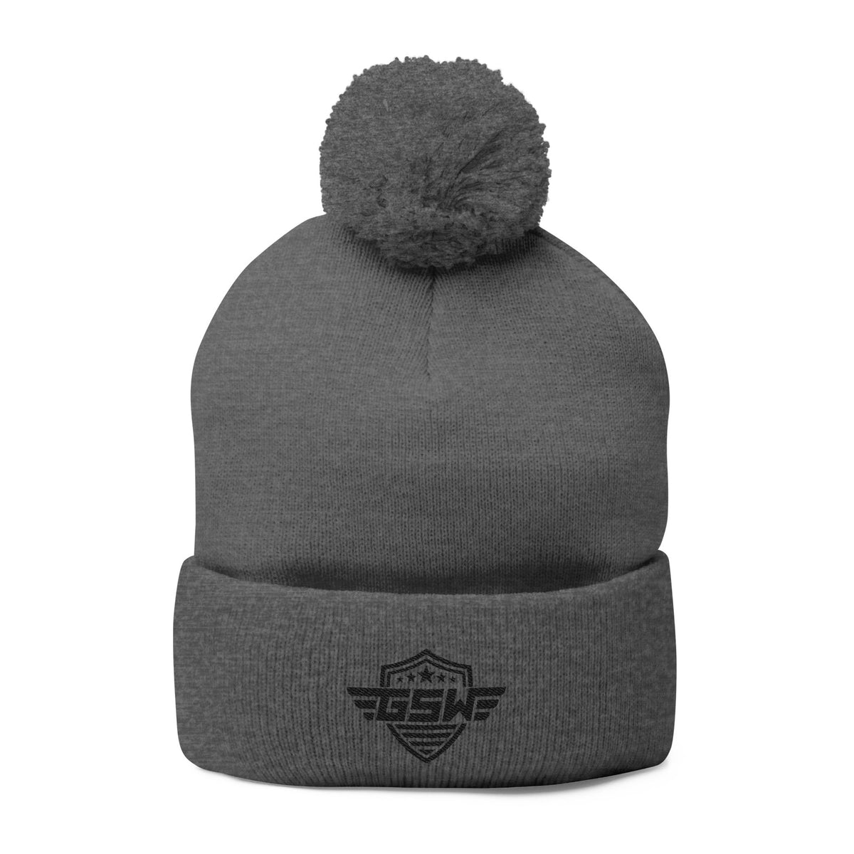 Pom-Pom Knit Cap (Embroidery)
