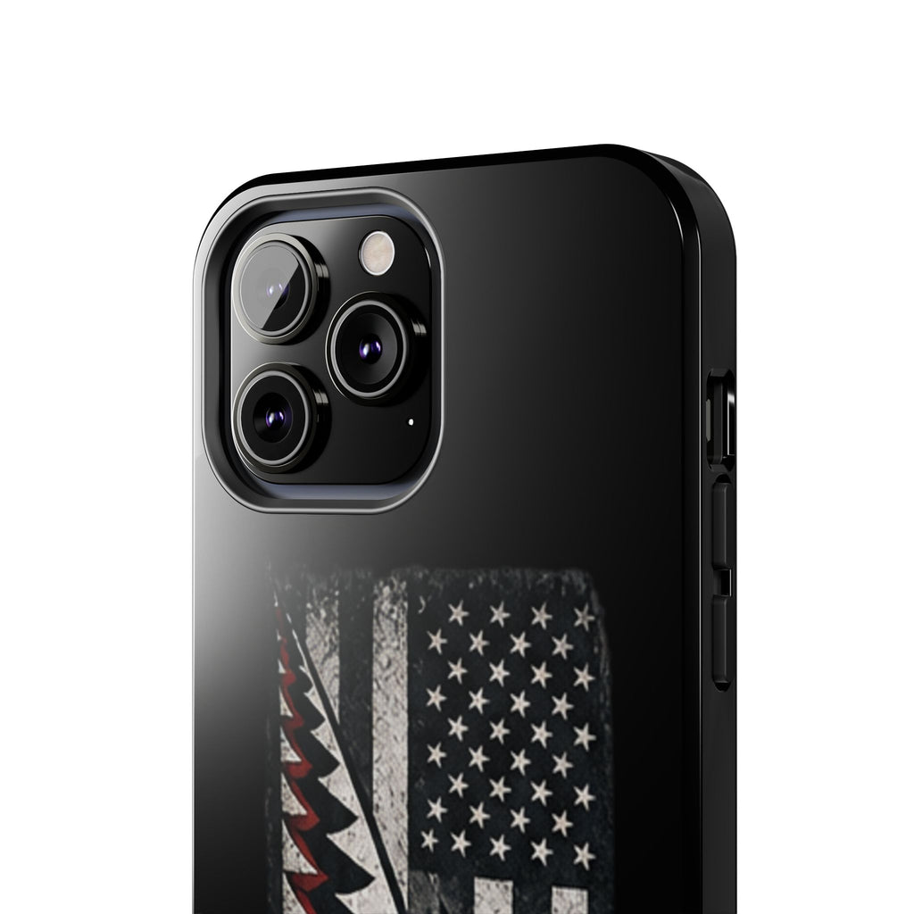 Distressed American Flag with A10 Shark Face Phone Case