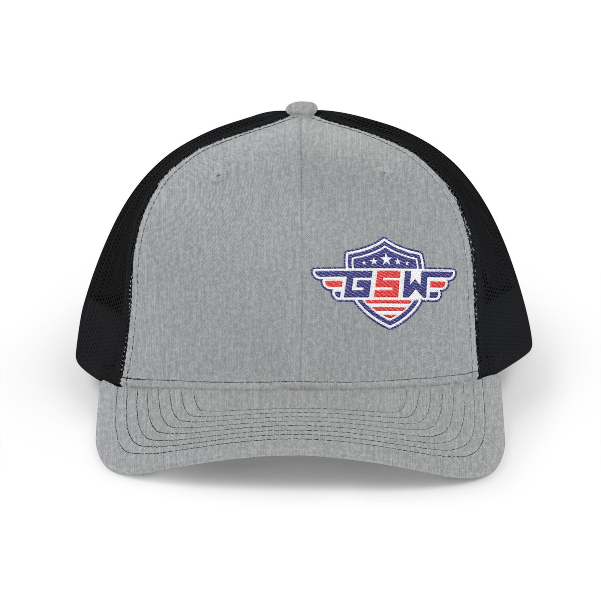 Trucker Cap — Retro Shield Patch "GSWF" Snapback