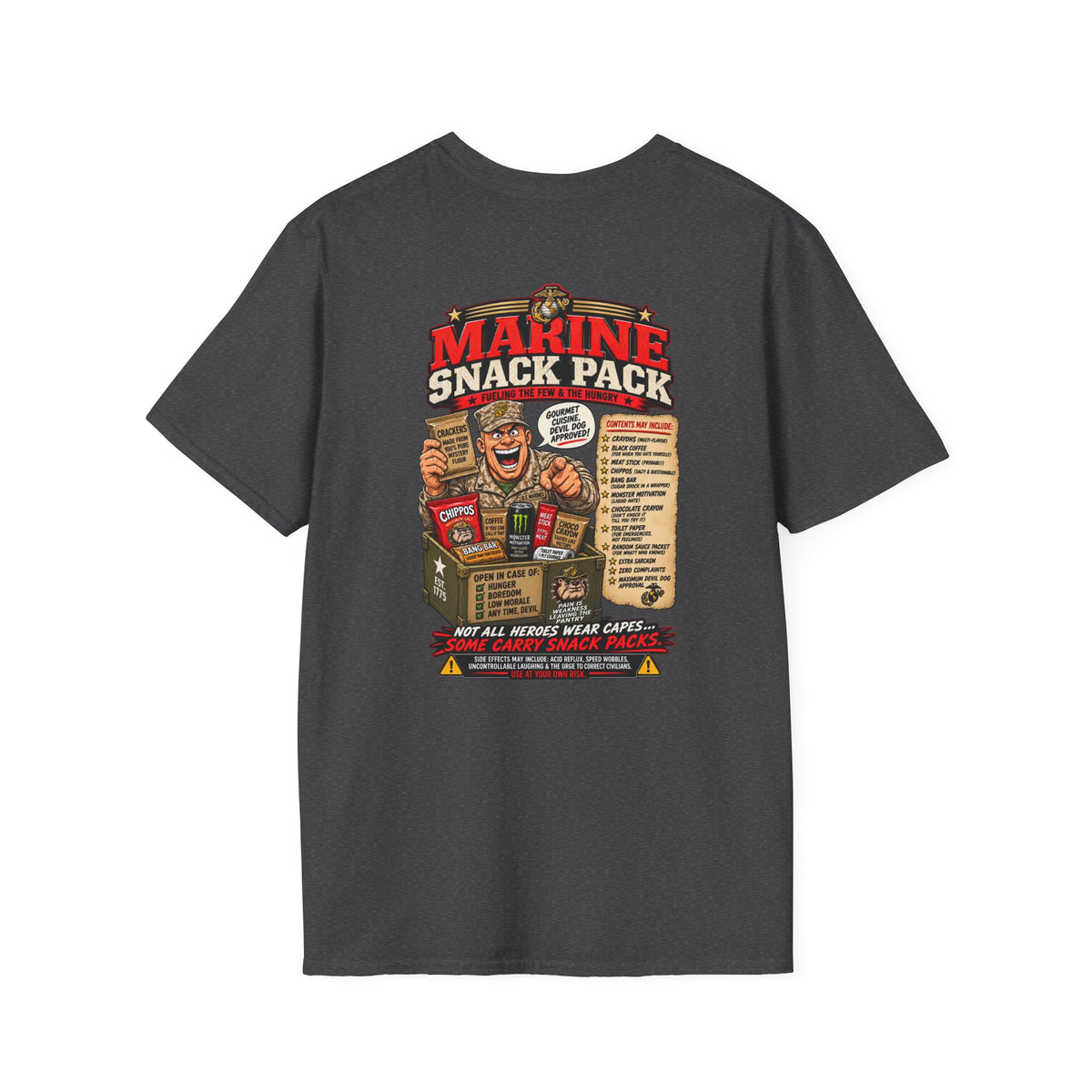 Marine Snack Pack Tee – Minimal Crew Neck Tee for Everyday Wear