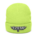 GSW Embroidered Ribbed Beanie