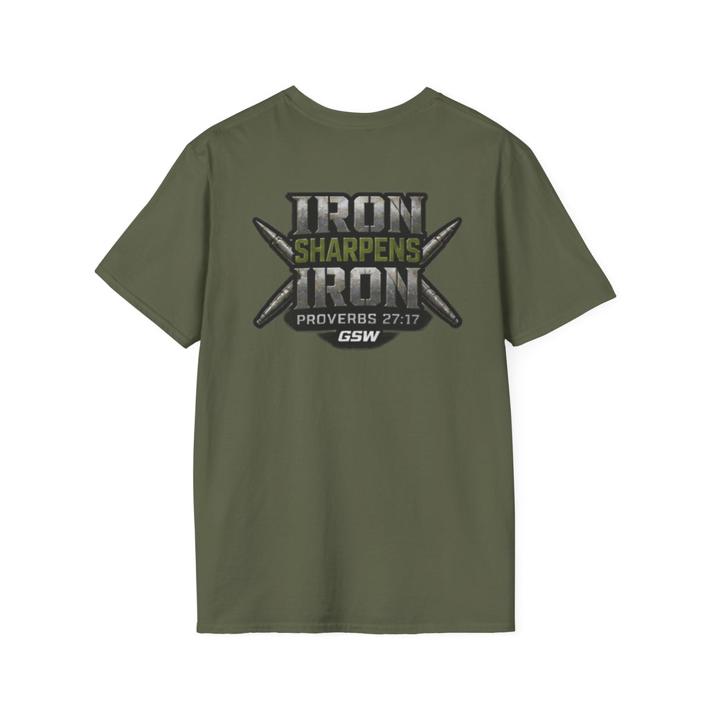 Iron Sharpens Iron T-Shirt — Christian Tee (Proverbs 27:17)