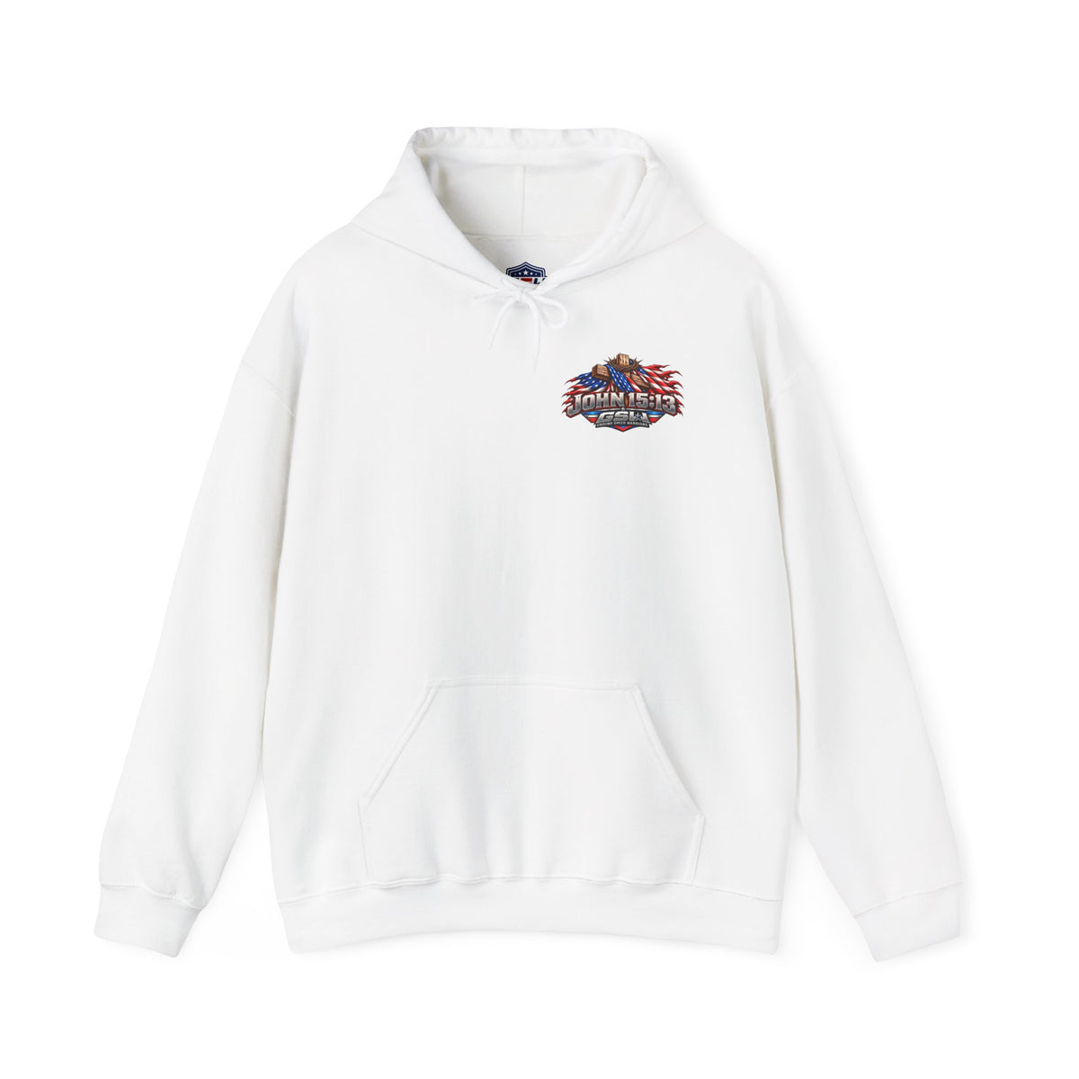 Hoodie - John 15:13 Patriotic American Flag Faith Sweatshirt