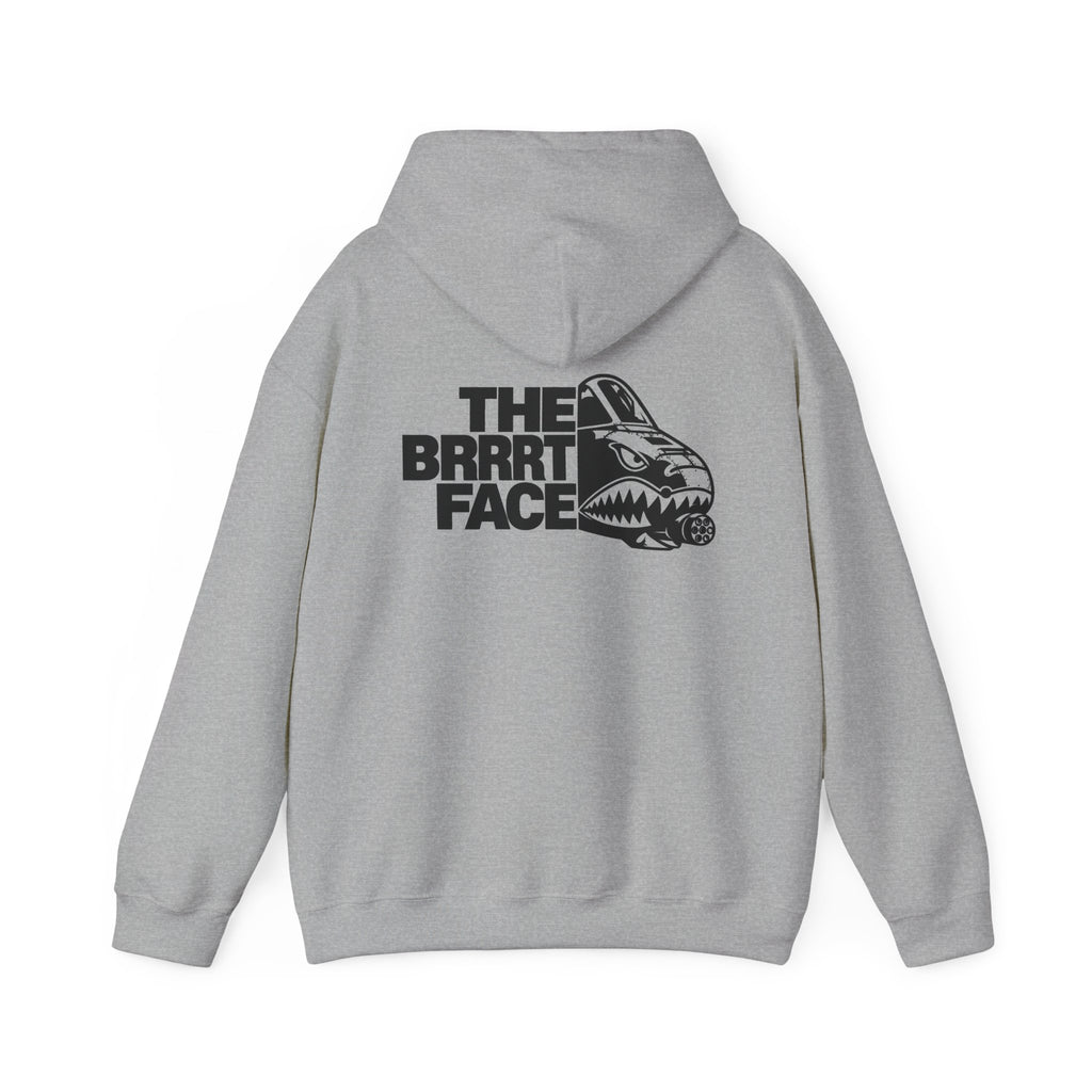 GSW 'The Brrrrt Face' Hoodie — Military Jet Nose Art Pullover