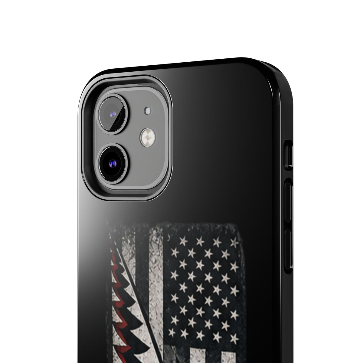 Distressed American Flag with A10 Shark Face Phone Case