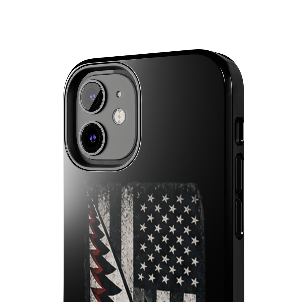 Distressed American Flag with A10 Shark Face Phone Case