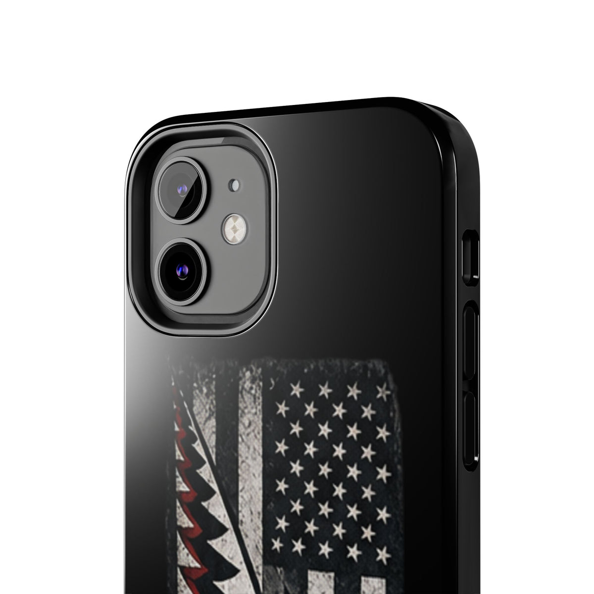 Distressed American Flag with A10 Shark Face Phone Case