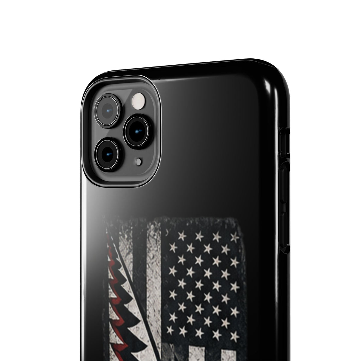 Distressed American Flag with A10 Shark Face Phone Case