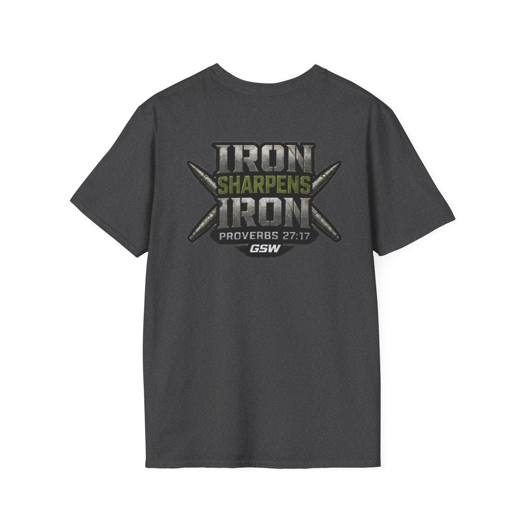 Iron Sharpens Iron T-Shirt — Christian Tee (Proverbs 27:17)