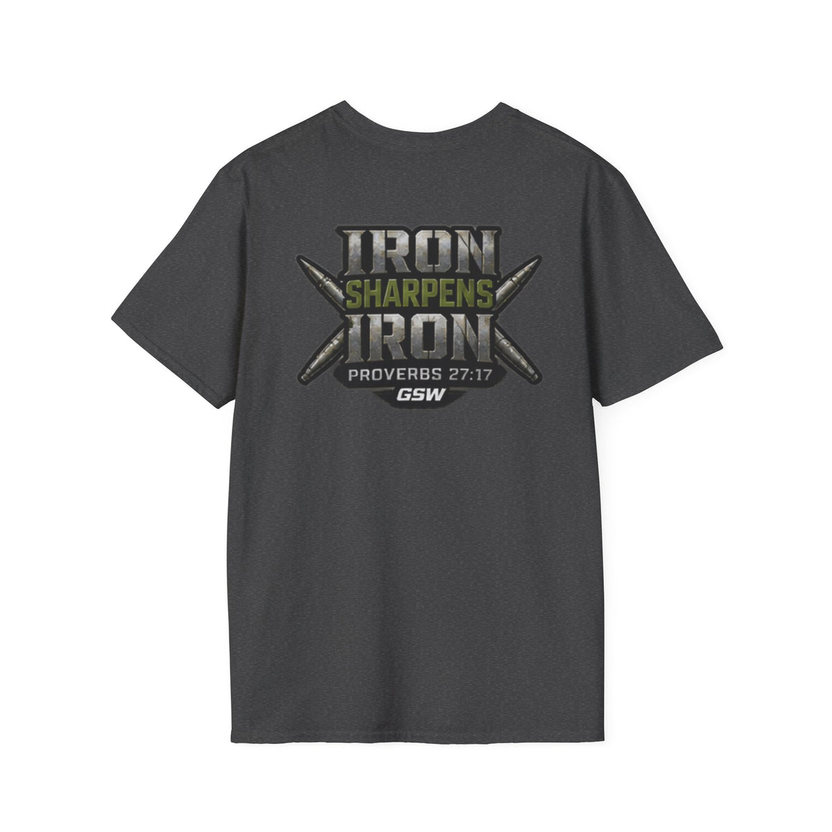 Iron Sharpens Iron T-Shirt — Christian Tee (Proverbs 27:17)
