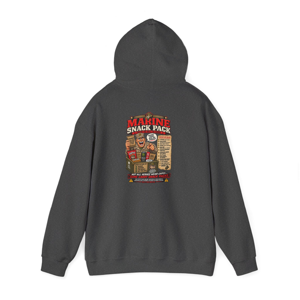 Hoodie — 'Marine Snack Pack' Vintage Military Snack Graphic Pullover