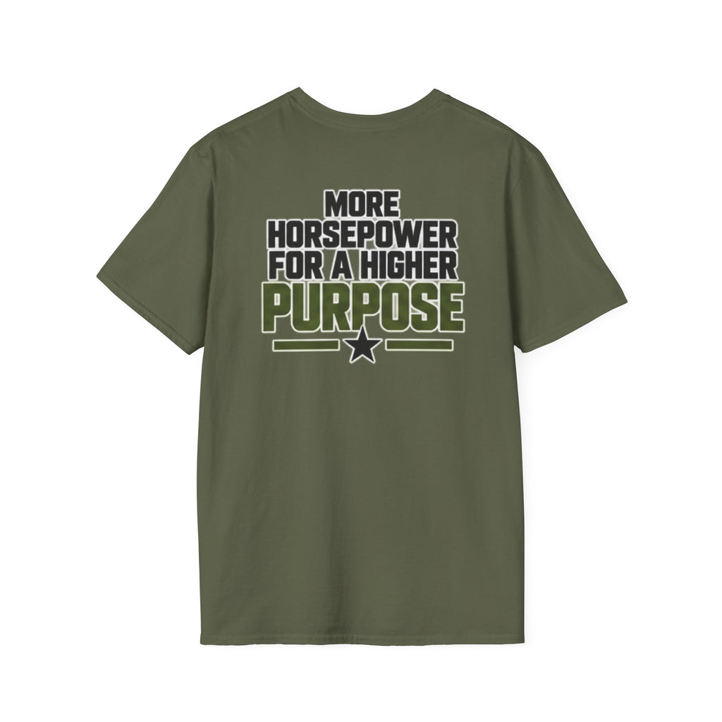 More Horsepower for a Higher Purpose T-Shirt — Military Crew Graphic Tee