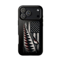 Distressed American Flag with A10 Shark Face Phone Case