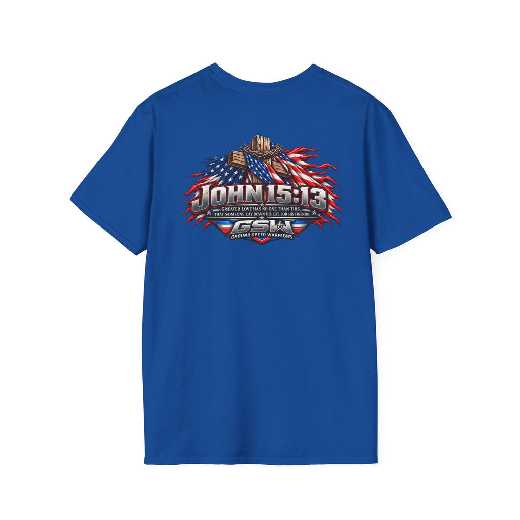 John 15:13 Christian Cross T-Shirt