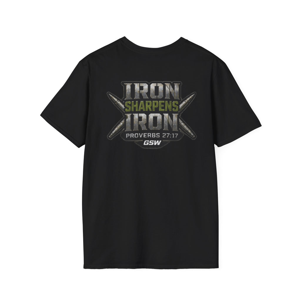 Iron Sharpens Iron T-Shirt — Christian Tee (Proverbs 27:17)