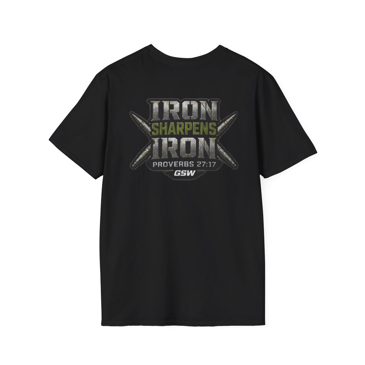 Iron Sharpens Iron T-Shirt — Christian Tee (Proverbs 27:17)