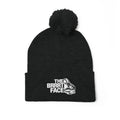 The BRRRT Face - Embroidered Pom-Pom Beanie