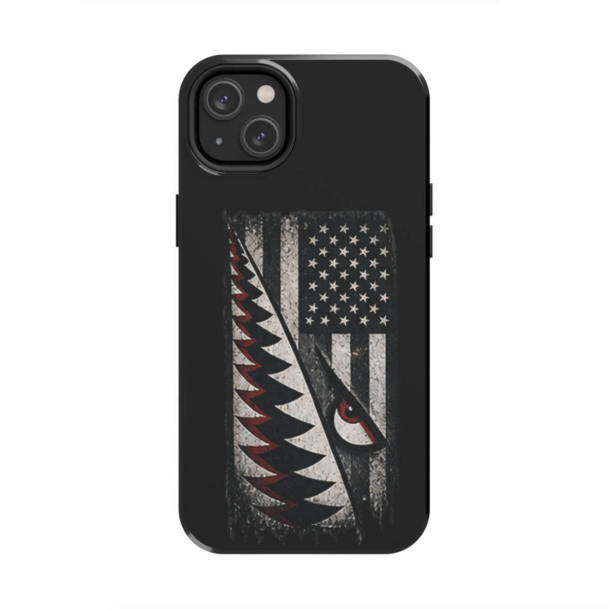 Distressed American Flag with A10 Shark Face Phone Case
