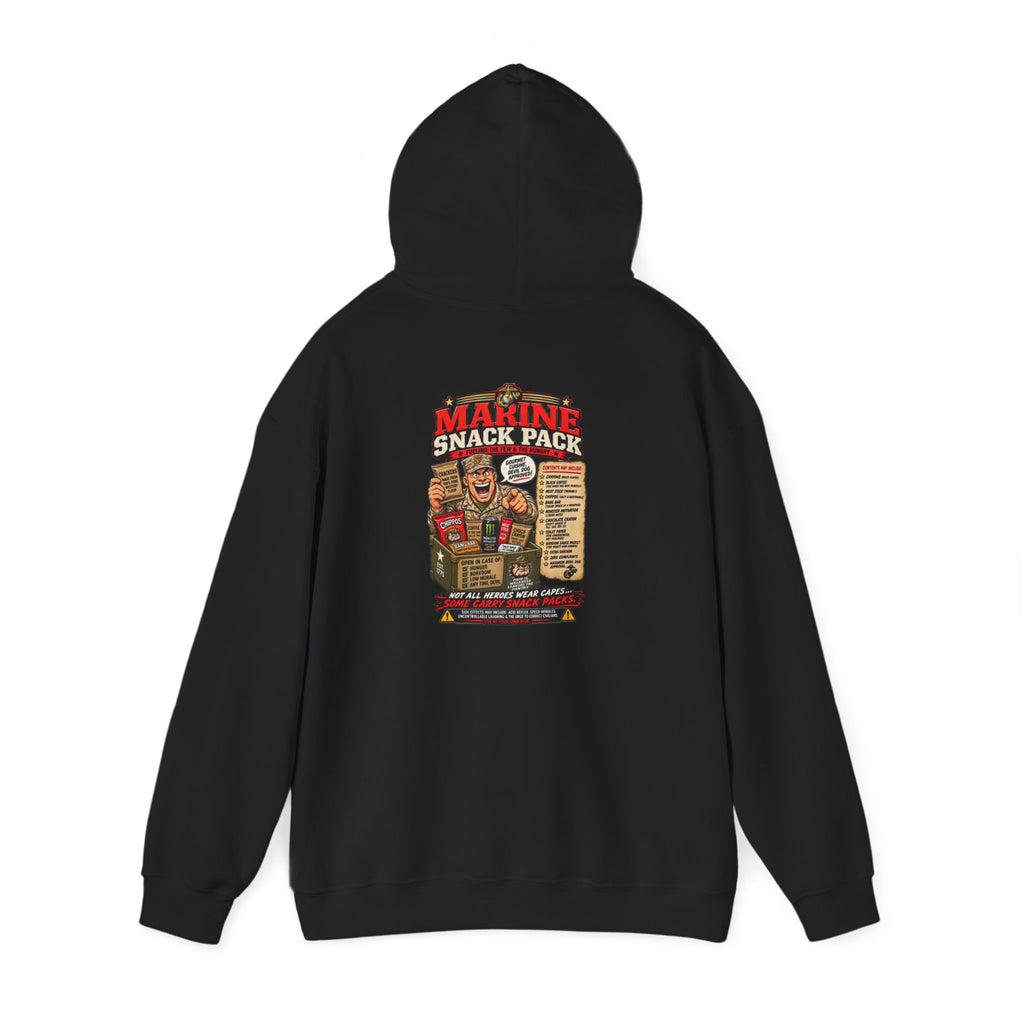 Hoodie — 'Marine Snack Pack' Vintage Military Snack Graphic Pullover