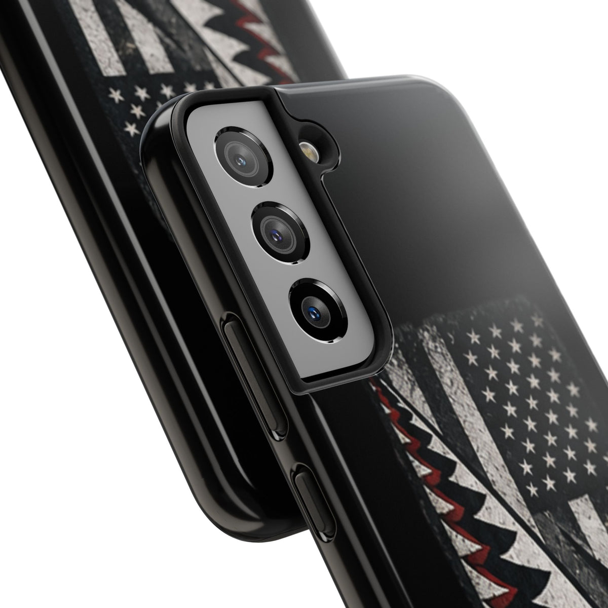 Distressed American Flag with A10 Shark Face Phone Case