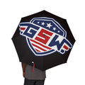 GSW Foldable Umbrella with Patriotic Shield Logo – Semi‑Automatic Travel Umbrella