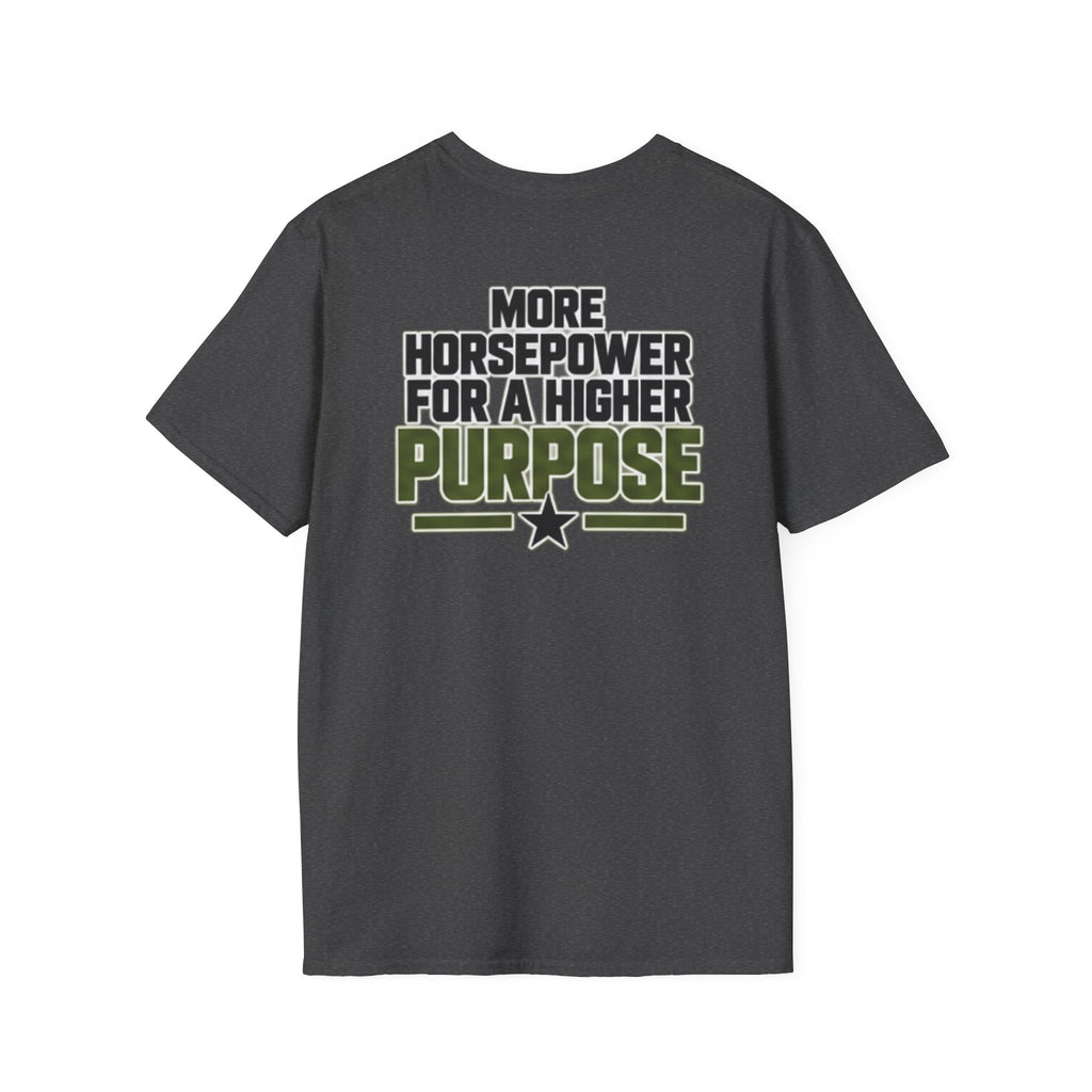 More Horsepower for a Higher Purpose T-Shirt — Military Crew Graphic Tee