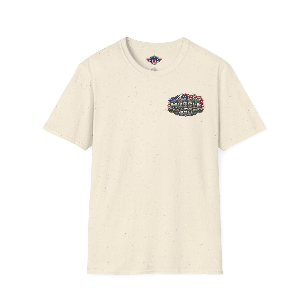 T-Shirt — American Muscle Patriotic Racing Tee ("American Muscle" Graphic)