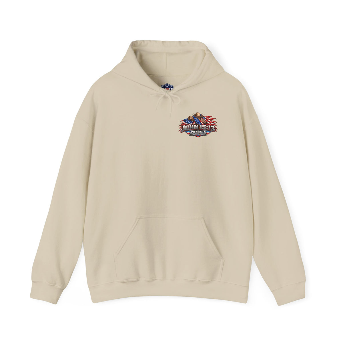 Hoodie - John 15:13 Patriotic American Flag Faith Sweatshirt