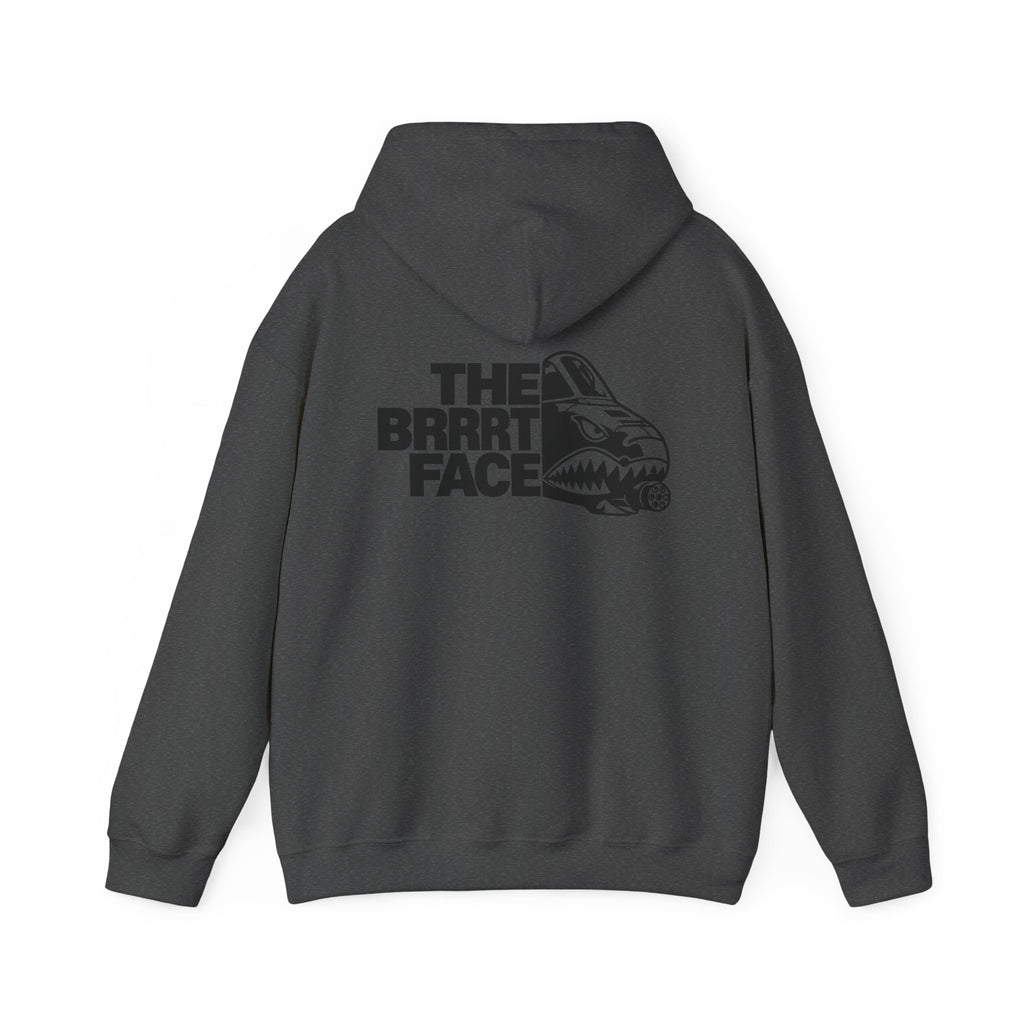 GSW 'The Brrrrt Face' Hoodie — Military Jet Nose Art Pullover