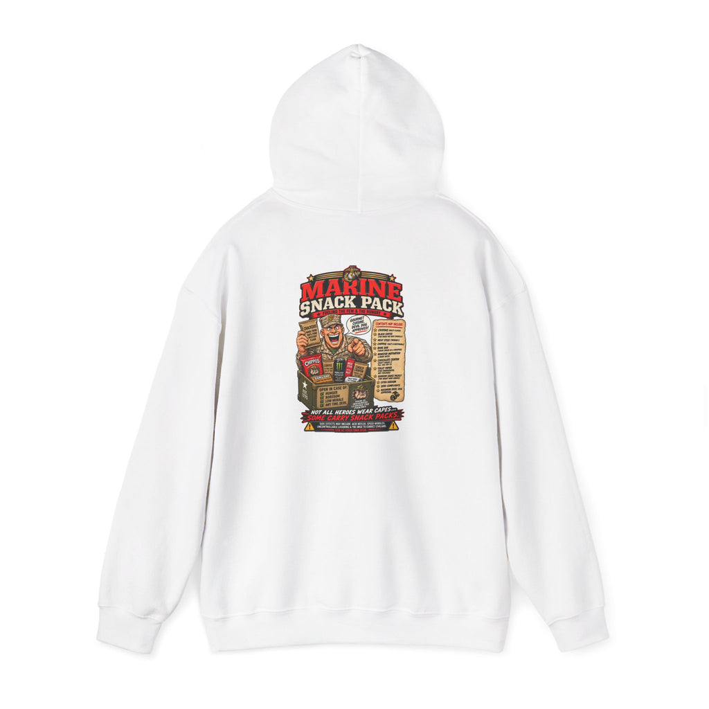 Hoodie — 'Marine Snack Pack' Vintage Military Snack Graphic Pullover