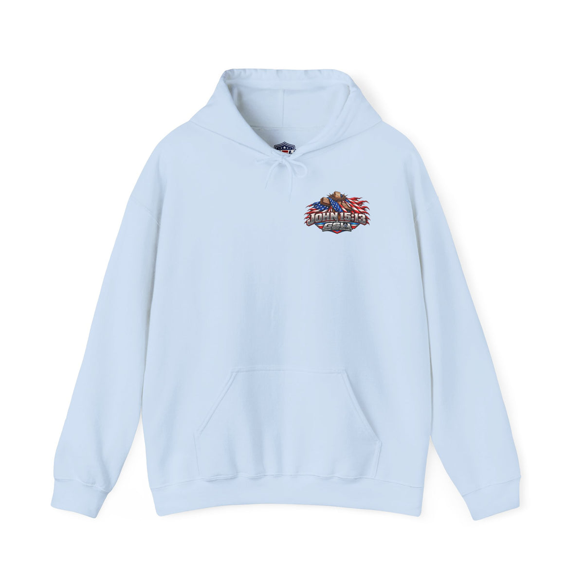 Hoodie - John 15:13 Patriotic American Flag Faith Sweatshirt